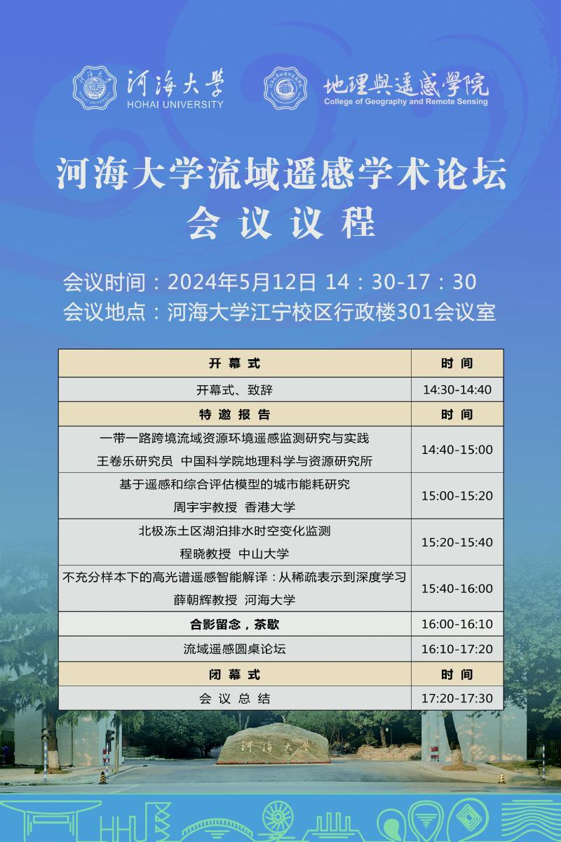 PlayAce官方网站流域遥感学术论坛会议