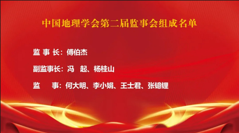 公司教授当选中国地理学会副监事长和理事